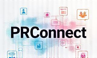 PRConnect service logo and conceptual artwork symbolizing media connections